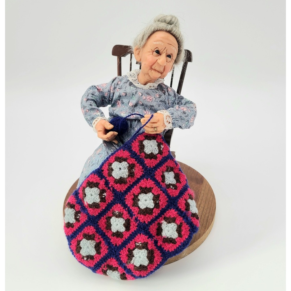 Vintage Richard‎ Simmons "Nana" Granny Making Afghan